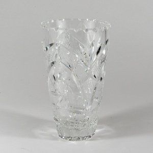 Leaded Cut Crystal Vase, 7" tall